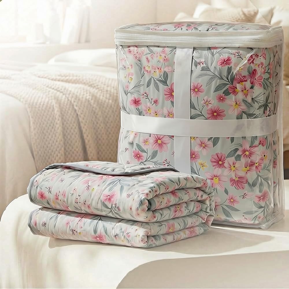 haus & kinder Moments 100% Cotton Reversible Double Dohar | 60s Cambric Lightweight AC Blanket | Grey | 224x248 cm Double Bed Dohar for Summer, AC & All Season Use-image-42