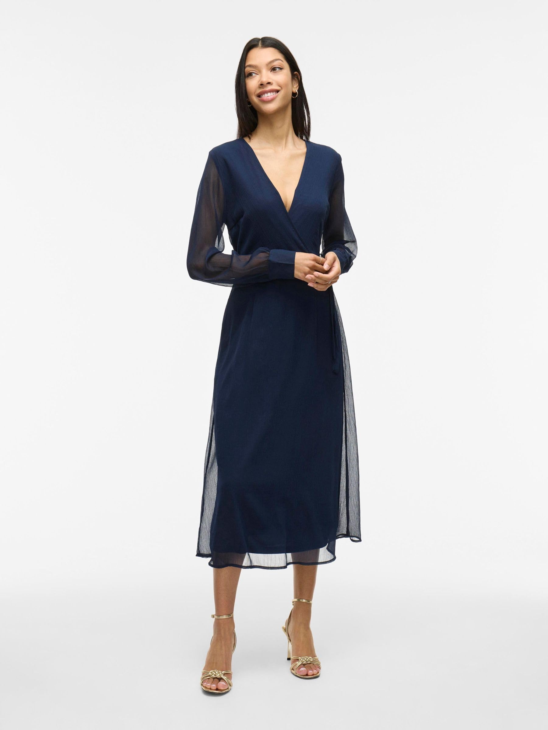 Vila Female Maxikleid VIFALIA Langarm | Midi dress