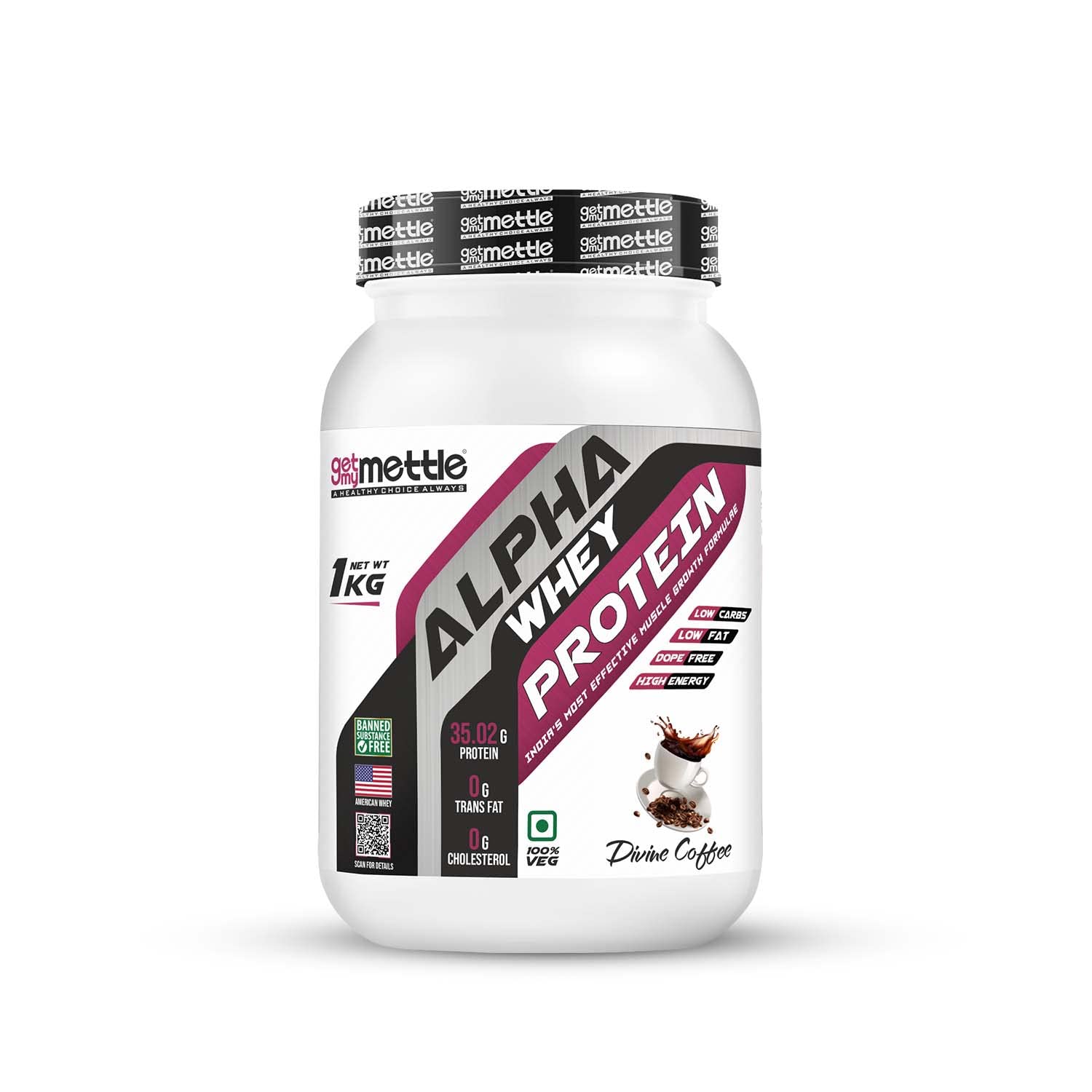 Getmymettle Alpha Whey Protein 1kg Divine Coffee | Premium Whey Isolate for Muscle Growth, Post-Workout Recovery, 3x Higher Absorption-image-6