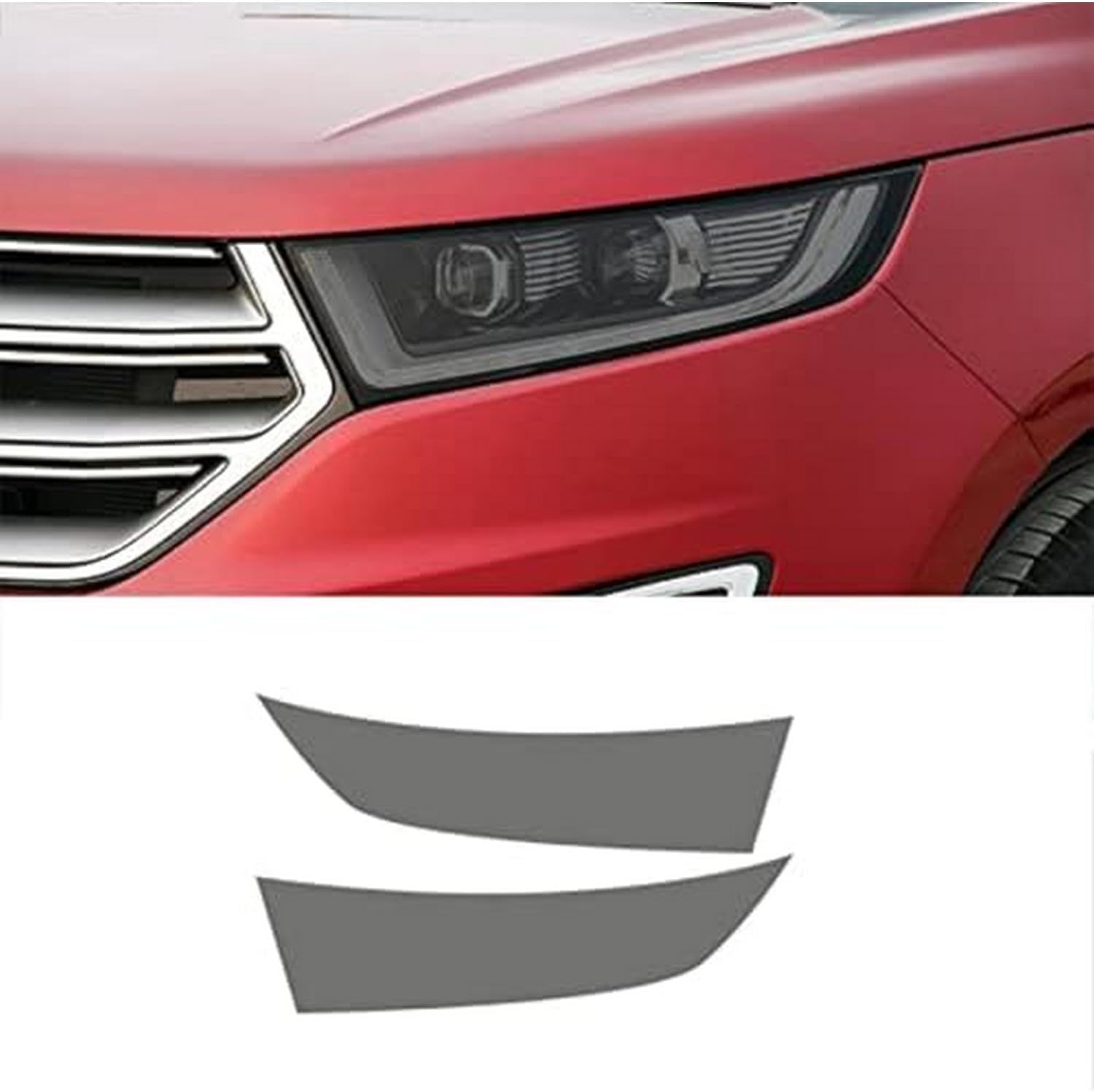 SamLng Car Front Light Film for Edge 2015 2016 2017 Car Headlight Protective Film Front Light Transparent Blackened TPU Sticker Car Headlight Protective Film