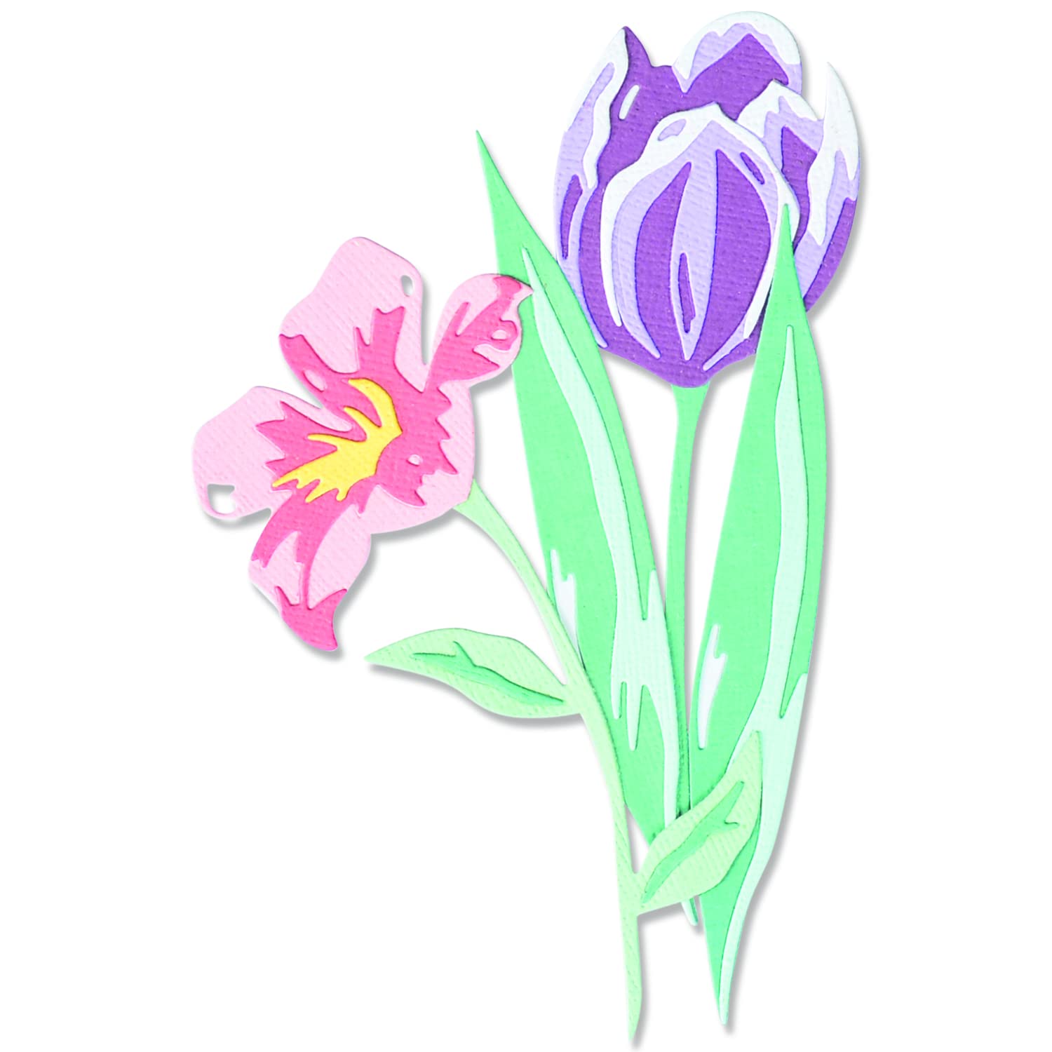 SizzixThinlits Die Set 11PK Layered Spring Flowers by Lisa Jones, 665812, Multicolor, One Size