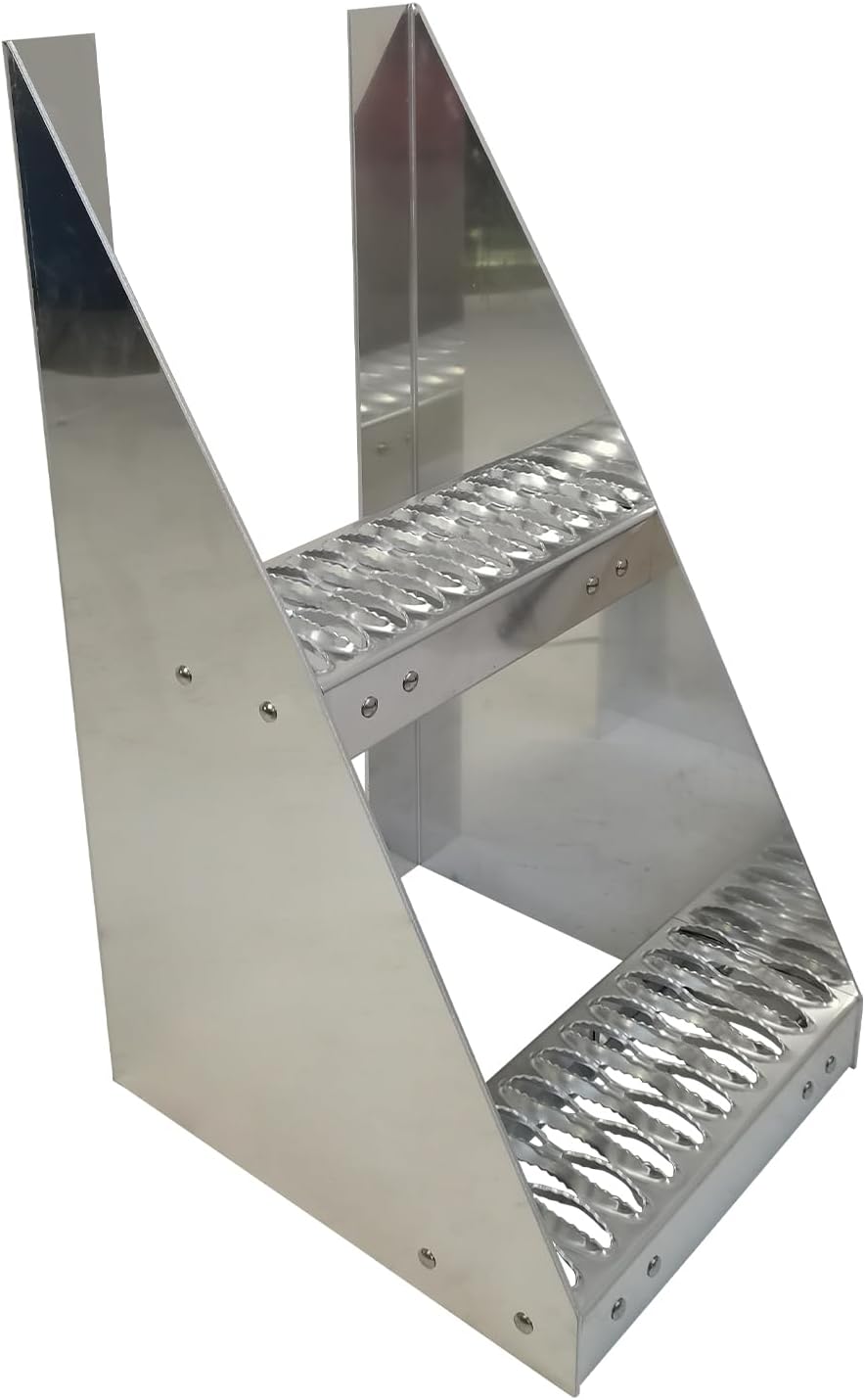 12 Inch Aluminum Frame Mounted Truck Step Rail Cab Access Step Fit for Class 8 Semi Trucks Trailer Freightliner Kenworth Peterbilt International Mack Volvo