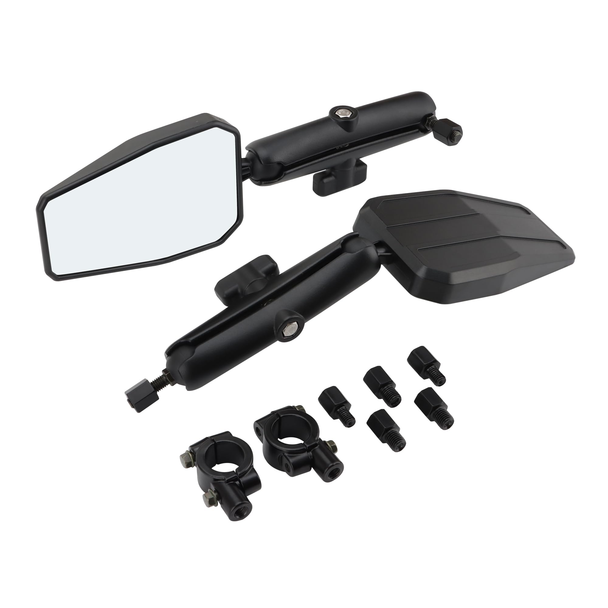 GOOFIT Universal Aventure Rétroviseur Convexe Pliable 360 Degrés Remplacement pour ATV UTV Scooter Dirt Bike Buggy Off-road Bikes