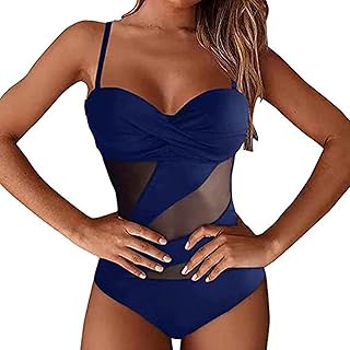 banho uma peça,Fatos banho uma peça | Fatos banho femininos abdominais vazados mostram uma linha cintura fina para nadar na praia Hulzogul