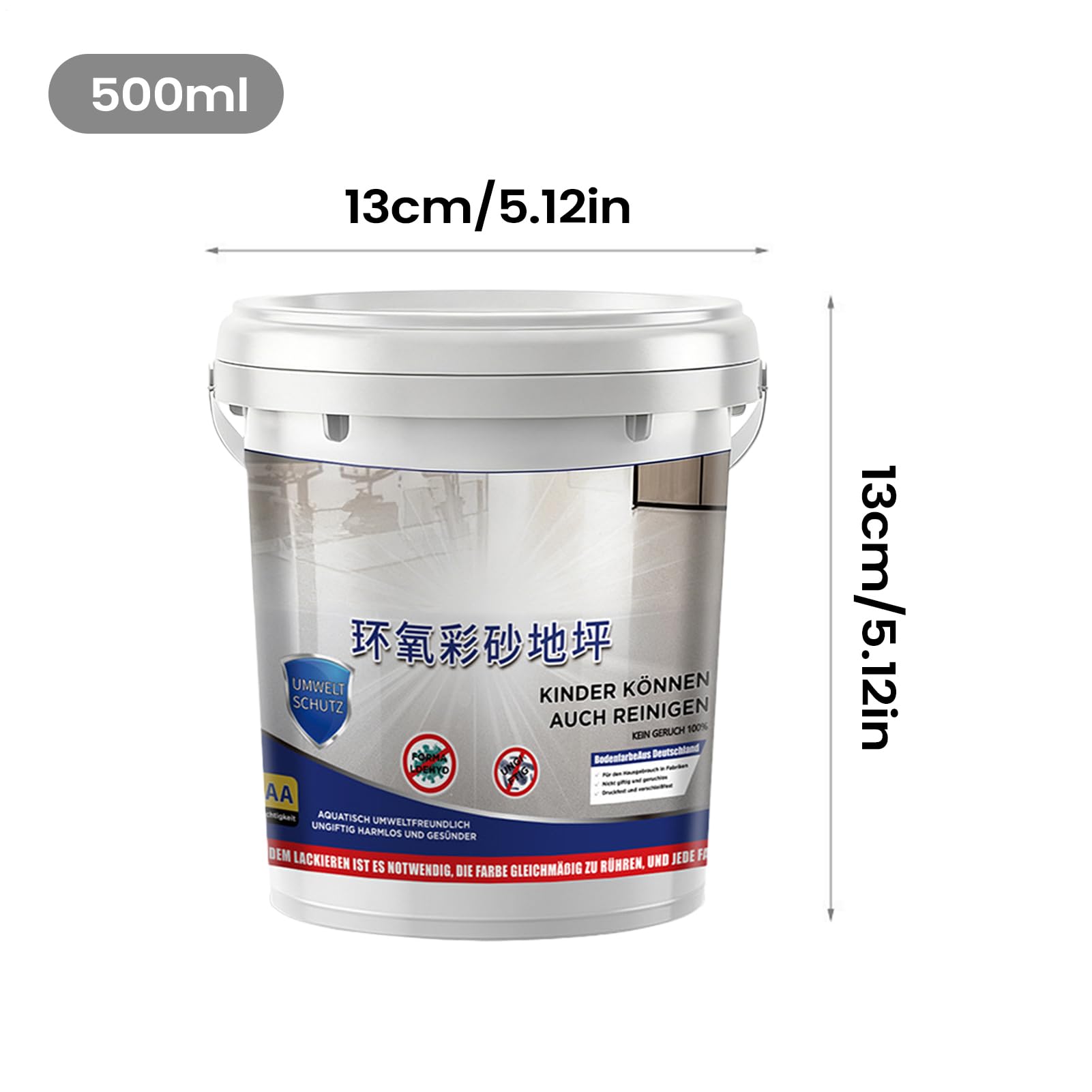 Garage Floor Paint,Self Leveling Wear Resistant | Epoxy Sand Paint for Concrete - for House Home Dorm Apartment Indoor Shower Room Garage Concrete Building - 5