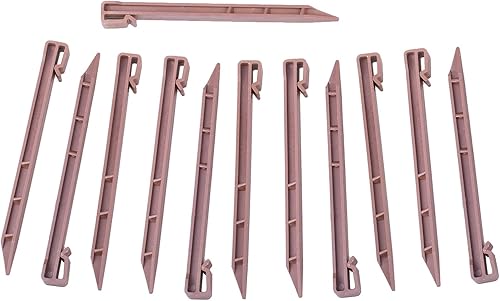 Miniatura 8 de Estacas de plástico para bordes de paisaje de 10 pulgadas, picos de anclaje para bordes de pavimentación, barreras de malezas, césped, tienda,