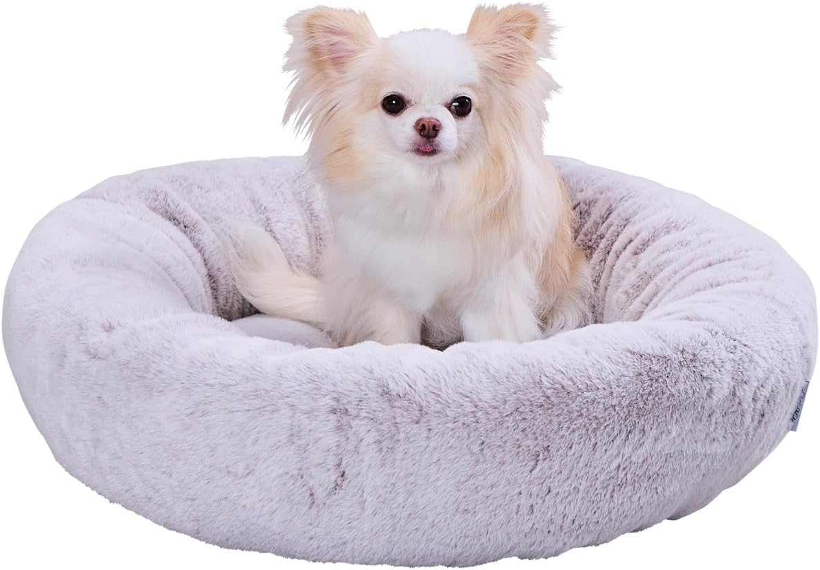 アドメイト (ADD. MATE) 犬猫用ベッド Cuna ラウンドドーナツベッド AWA ホワイトブラウン