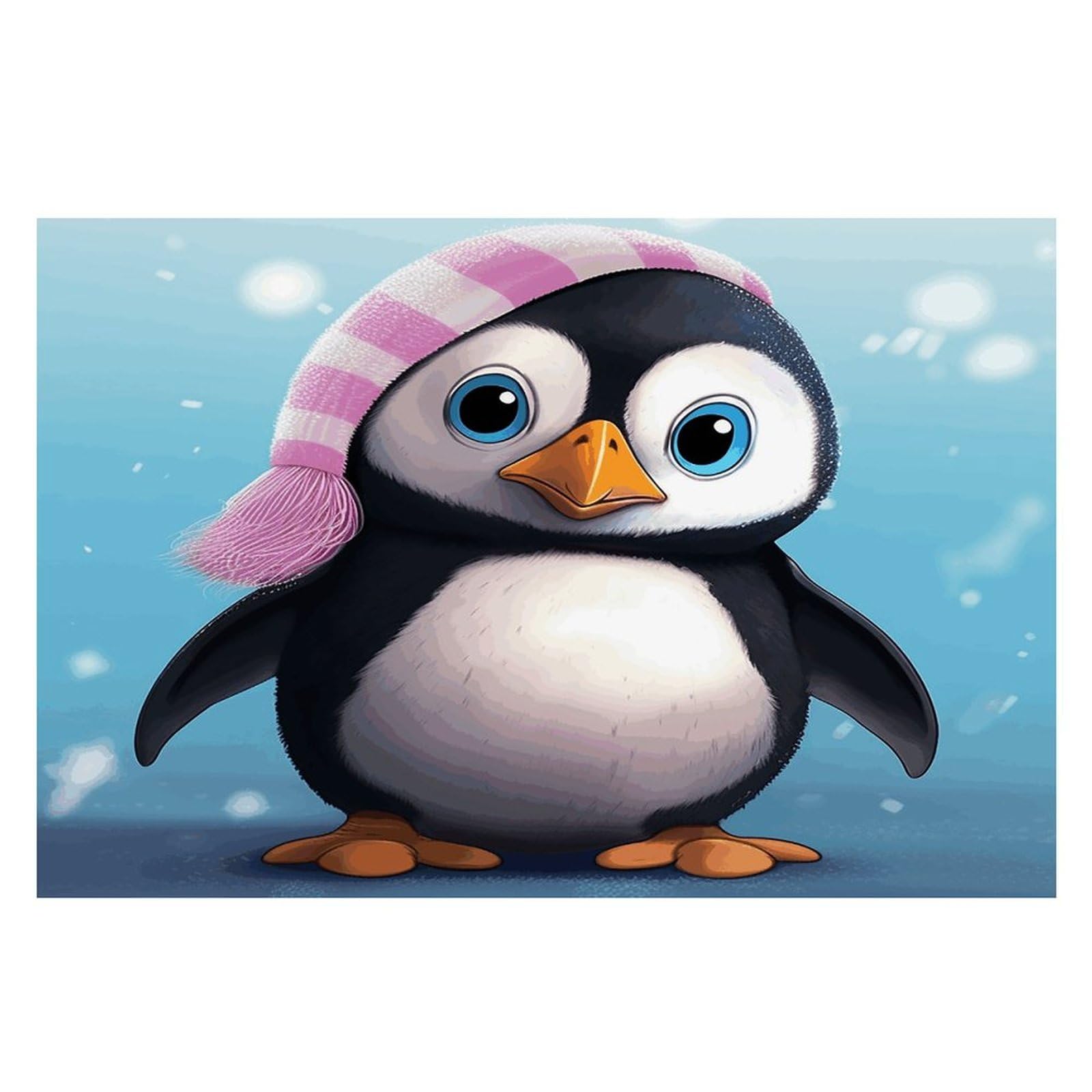 Lovely Penguin Placemats Heat-Resistant Washable Place Mats Anti Slip Dining Table Place Mats Wipeable Dining Table Mats Kitchen Decoration Placemats 17.7’’×11.8’’