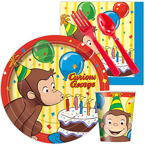 Curious George Birthday Standard Tableware Kit Serves 8