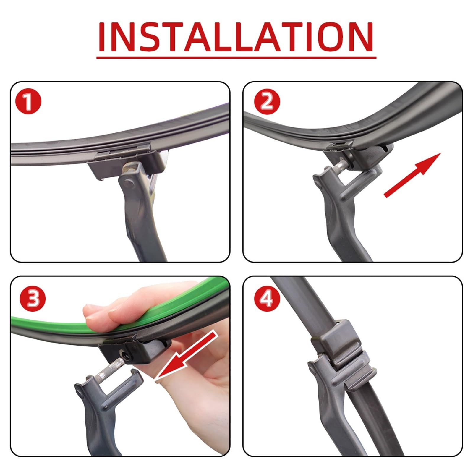 Limpiaparabrisas Frontal Compatible Con Opel Para Astra H 2004 2005 2006 2007 2008 2009 Limpiaparabrisas De Coche Cepillo De Limpiaparabrisas De Lluvia Delantero Trasero Accesorios De Escobillas(4 PCS