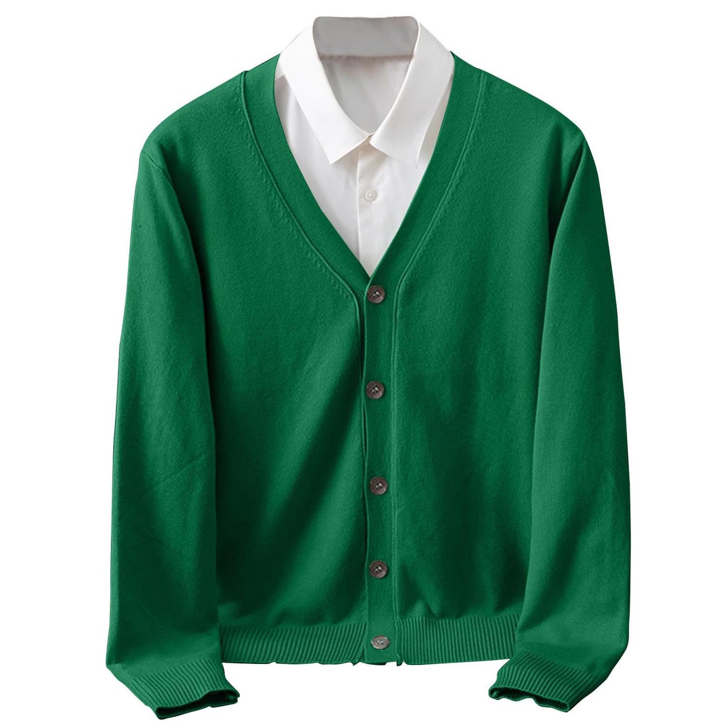 ORANDESIGNE Gilet Fin Homme Pull Cardigan Léger Cardigans en Tricot Col en V Classique Gilet Boutonné Automne Hiver