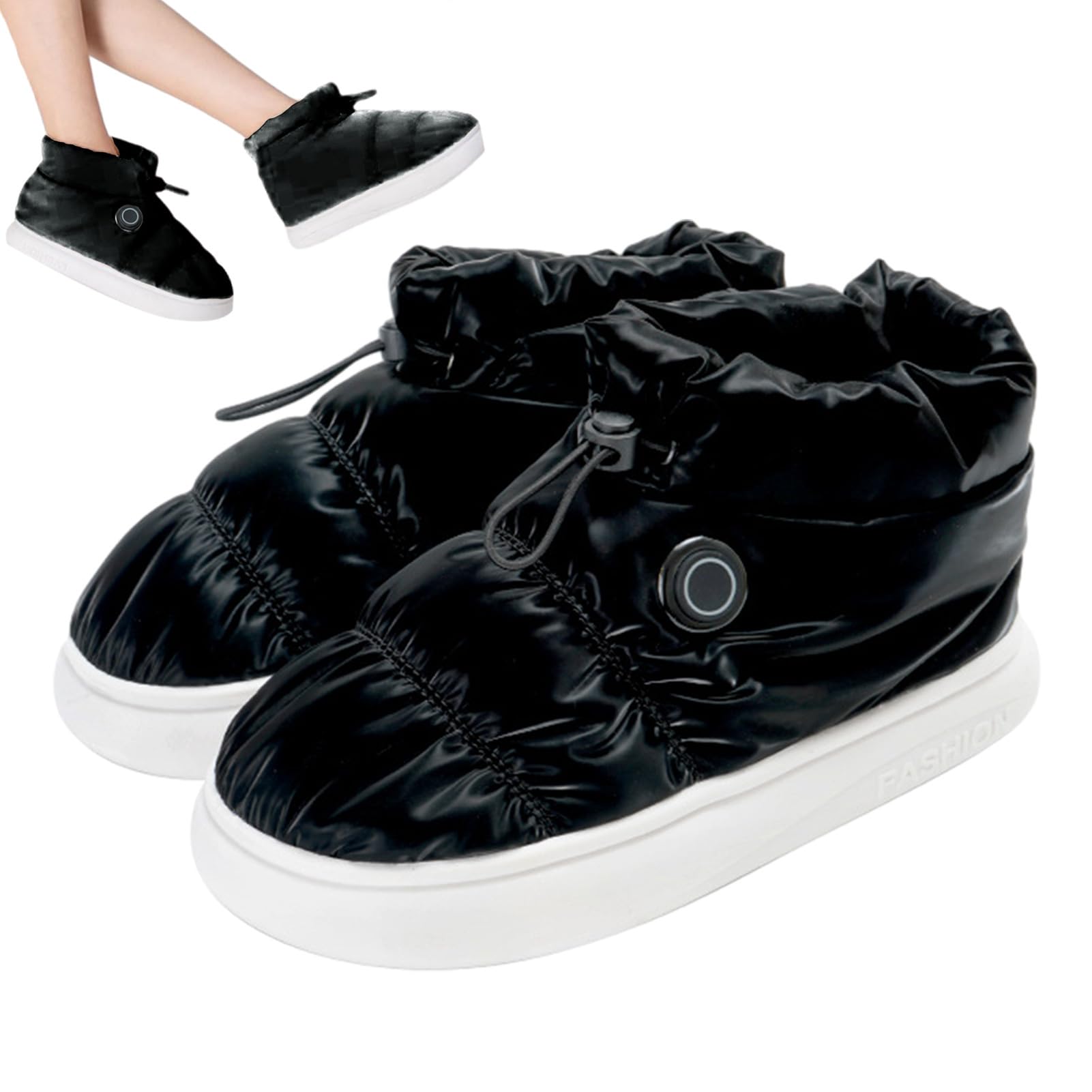 Scarpe riscaldanti ricaricabili, scarpe riscaldanti elettriche, Stivale da | neve invernale antiscivolo riscaldato, Scarpe da uomo a riscaldamento rapido, scarpe scaldapiedi elettriche, piedi da uomo un