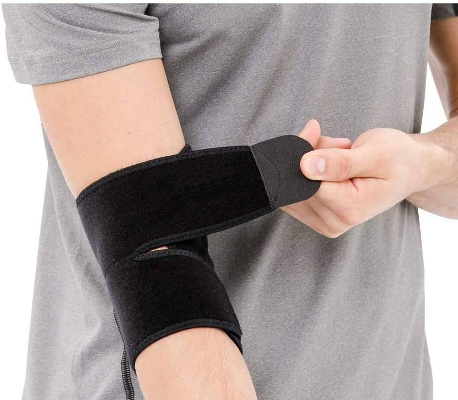 serveuttam Leosportz Elbow, Reversible Neoprene Support Brace for Joint, Arthritis Pain Relief, Tendonitis, Sports Injury Recovery, ES10, Black, 1 Count