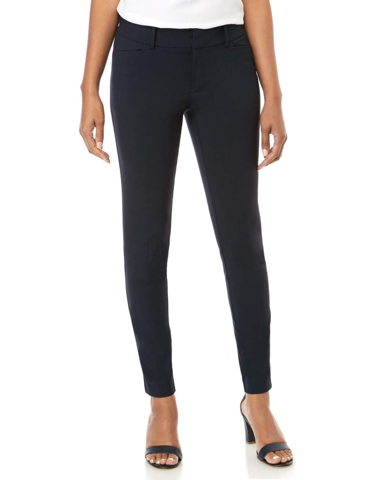 SATINATO Womens Casual Work Pants Skinny Slacks Leggings Comfort Mid Rise