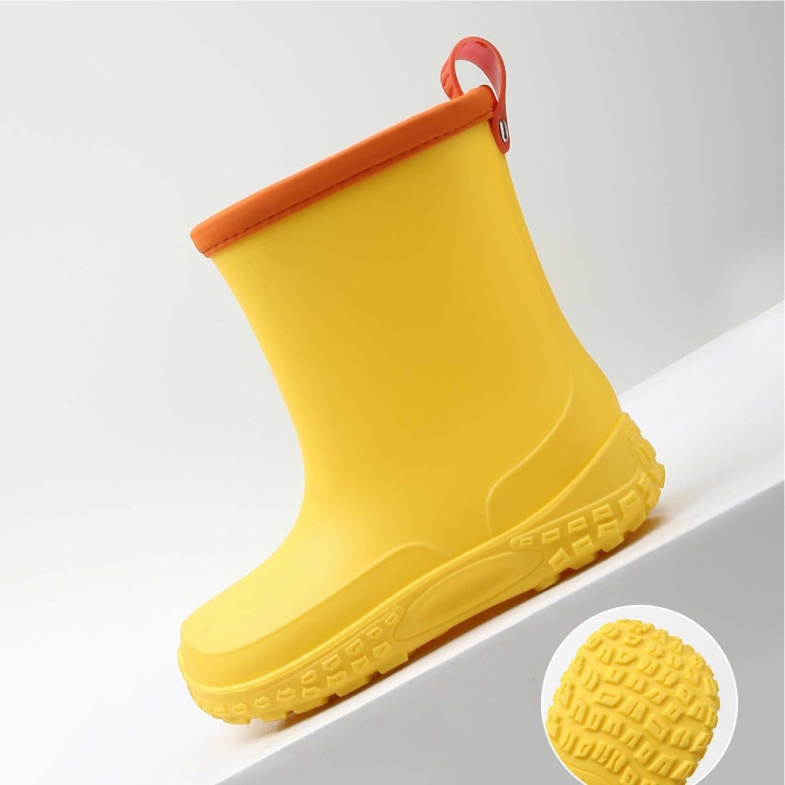 Gummistiefel Halbhoch Kinder für Jungen & Mädchen, wasserdichte Matschstiefel mit Profilsohle, Leichte Regenstiefel Garten und Flexible Regenstiefel