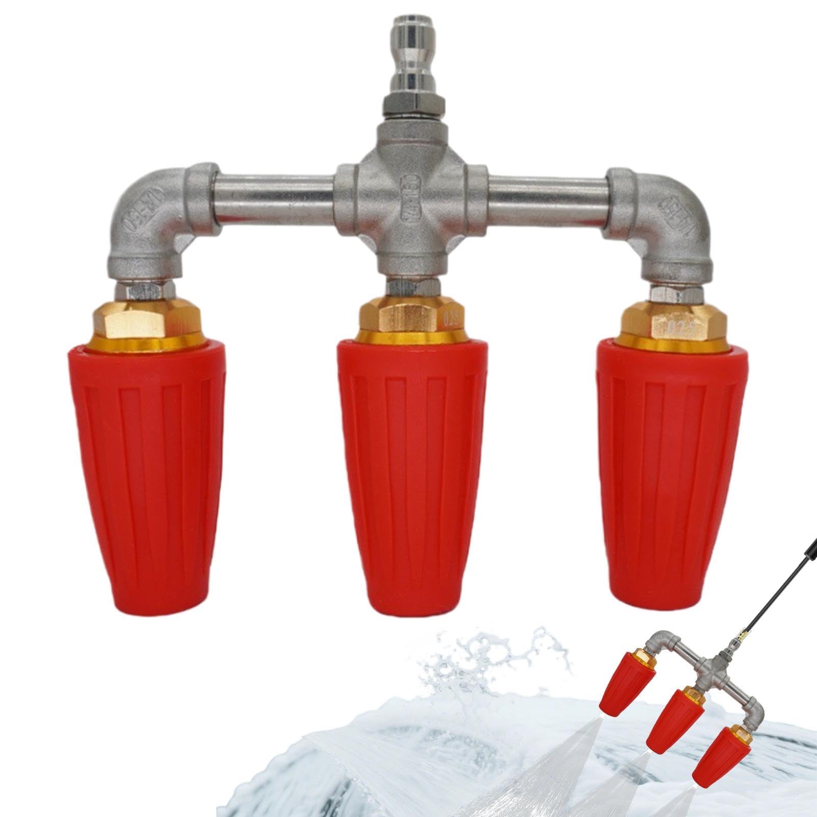 Boquilla Triple para Hidrolavadora 4000 PSI Resistente Con 360 Grados