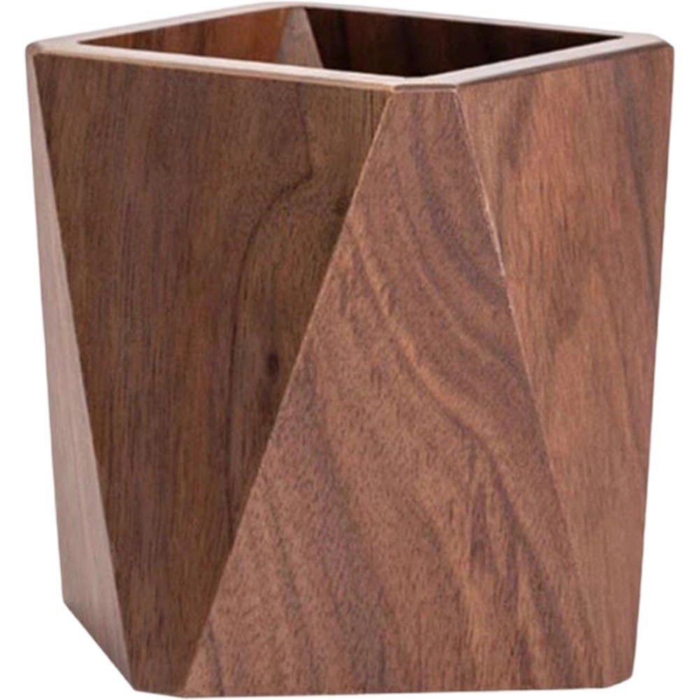 Pot à crayons en bois de noyer massif Hrippy pot multifonctionnel luxe
