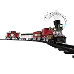 Lionel Battery-Operated North Pole Central Freight Toy Train Set with Bluetooth, Locomotive, Train Cars, & Track with Authentic Train Sounds, Lights, & Water Vapor Smoke Effects for Kids 4+