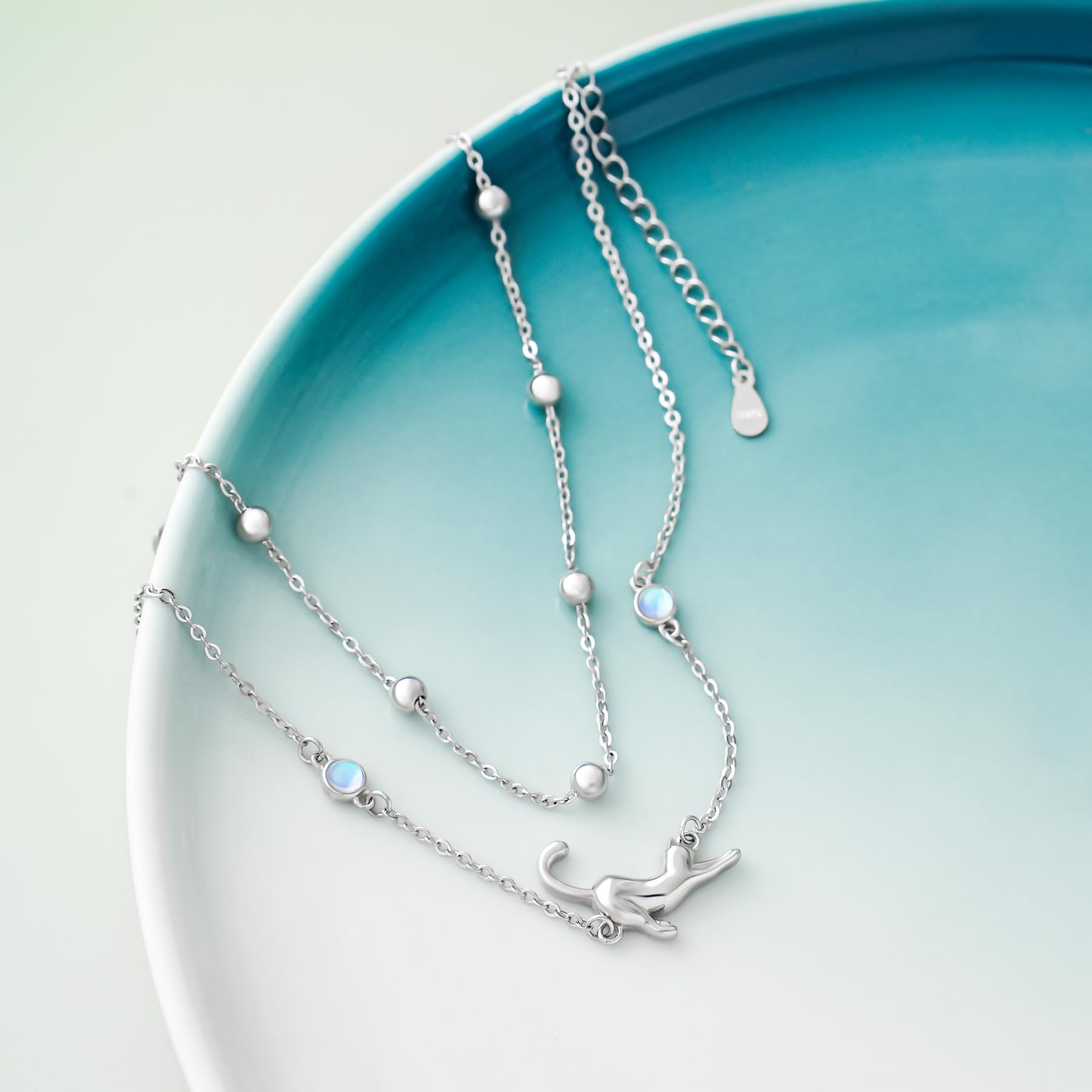 CHIC & ARTSY Braccialetti Alla Caviglia in Argento Sterling 925 Catene Per Piedi Multistrato Bracciali Gioielli Estivi da Spiaggia Per Donne