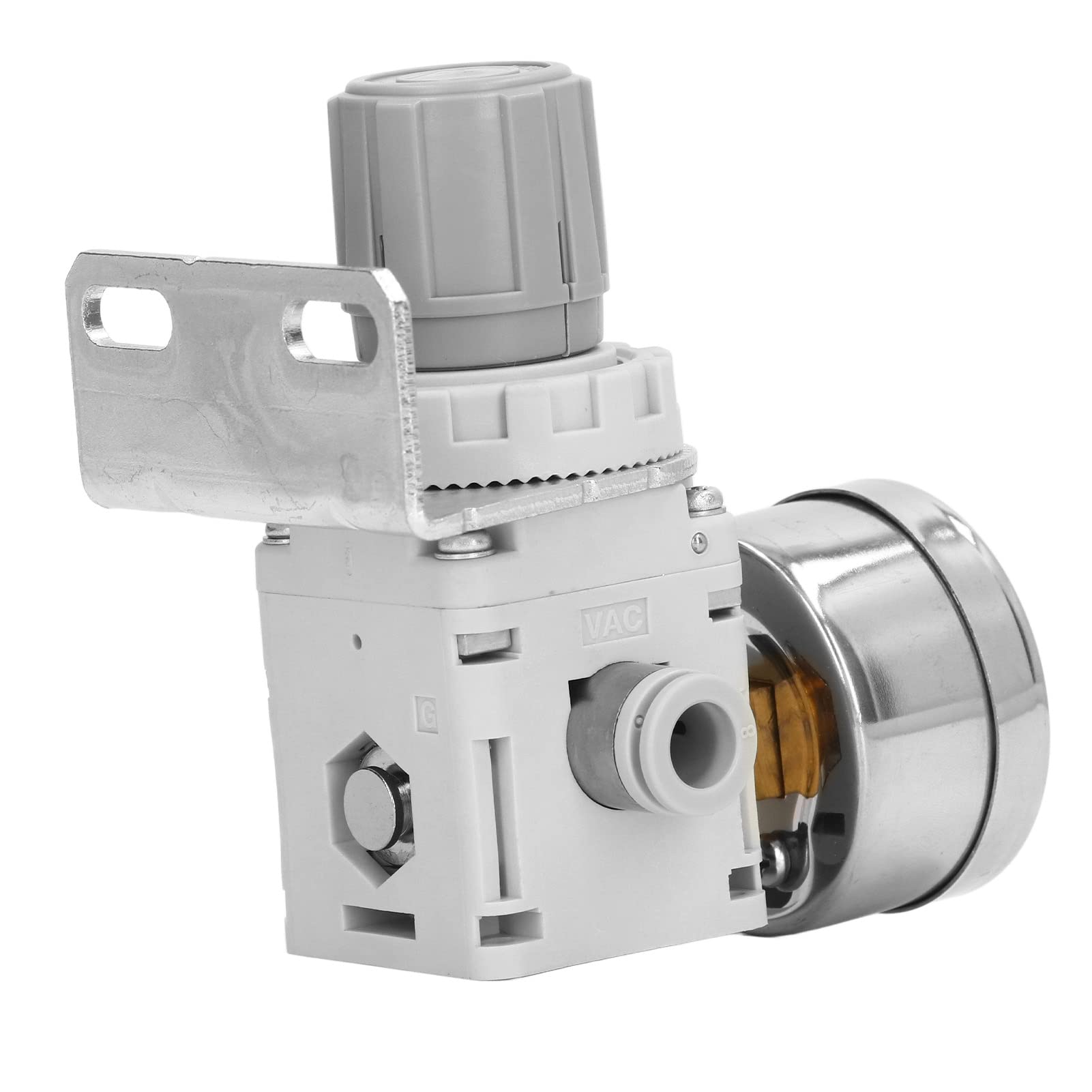 Regulador de Presión de Aire con Dial de Presión, Manómetro Regulador de Presión de Vacío Neumático con Autobloqueo, Rango de Presión de Funcionamiento de -100 a -1,3 Kpa