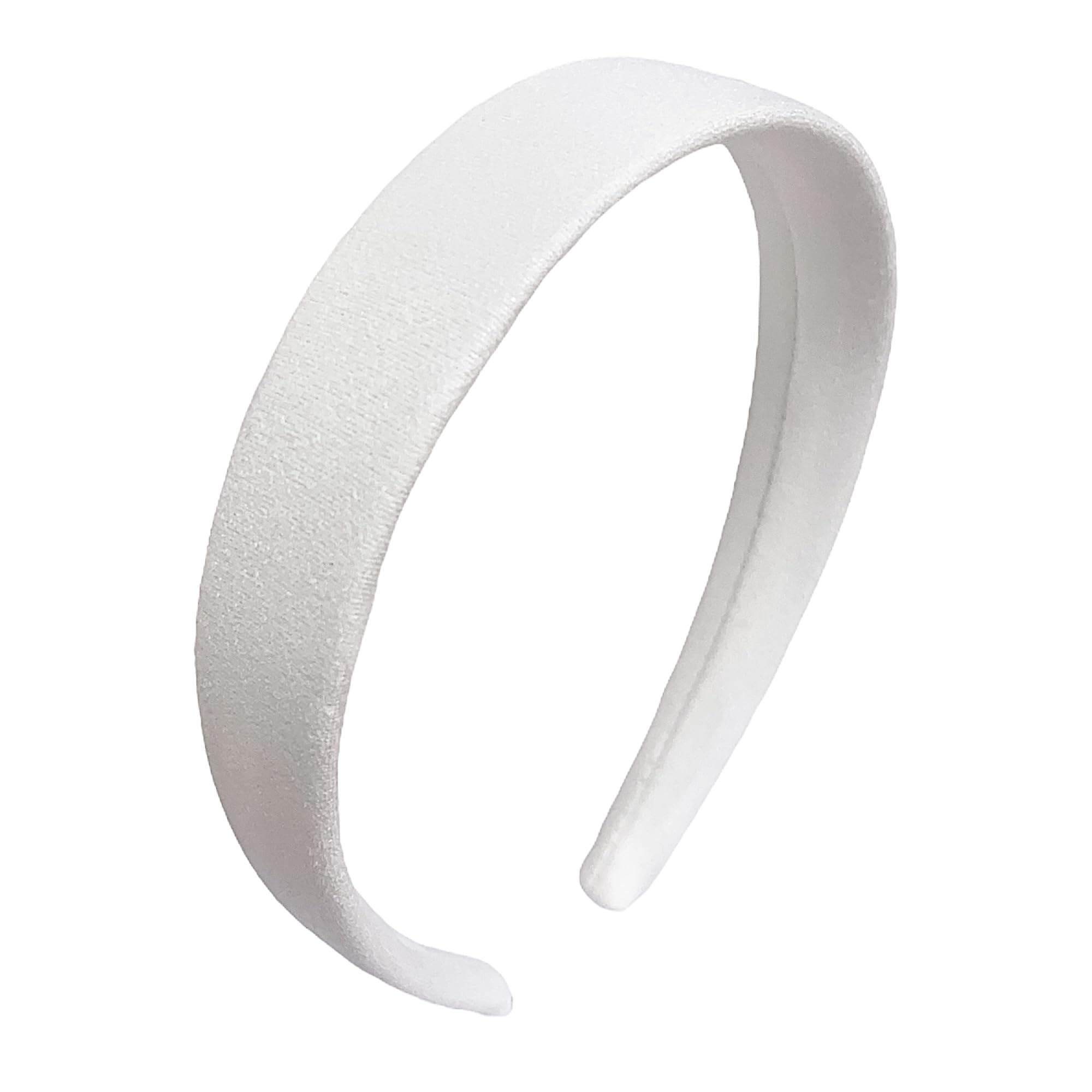 Leonyvie Suede Leather Matt Finish Flat Headband - (Off White-2.5CM) - Image 2 thumbnail