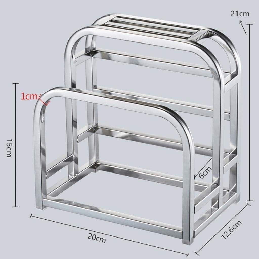 Kitchen Stainless Steel Cutting Board Holder Knife Block Tools Organizer Storage Rack