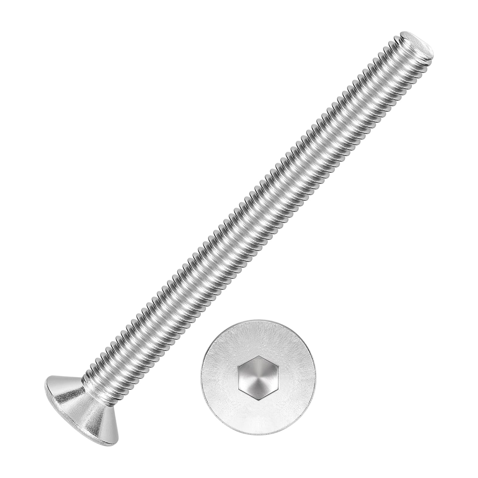 Kozelo 10Pcs[M5-0.8x55] Flat Head Socket Cap Screw Countersunk Bolt — image 1