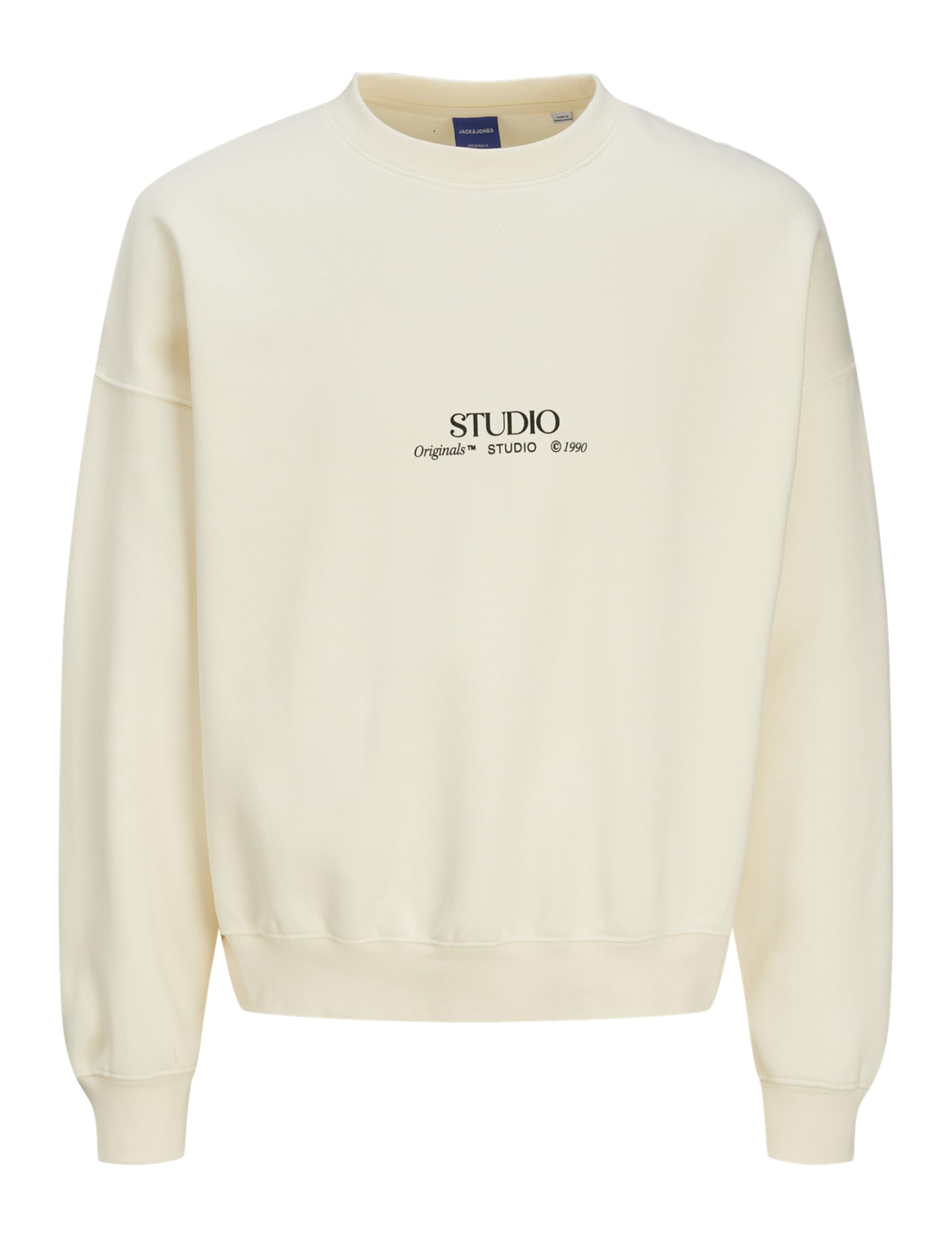 JACK & JONES Jorbrooklyn Graphic Sweat Crew Neck Ln, Antique White, L