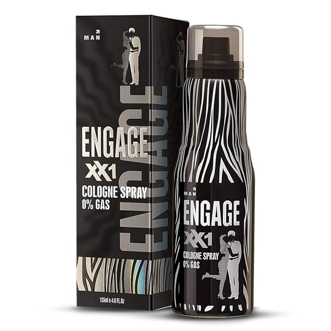 Engage XX1 Cologne No Gas Perfume for Men, Citrus and Spicy Fragrance Scent, Skin Friendly Perfume for Men Long Lasting Smell, 135ml