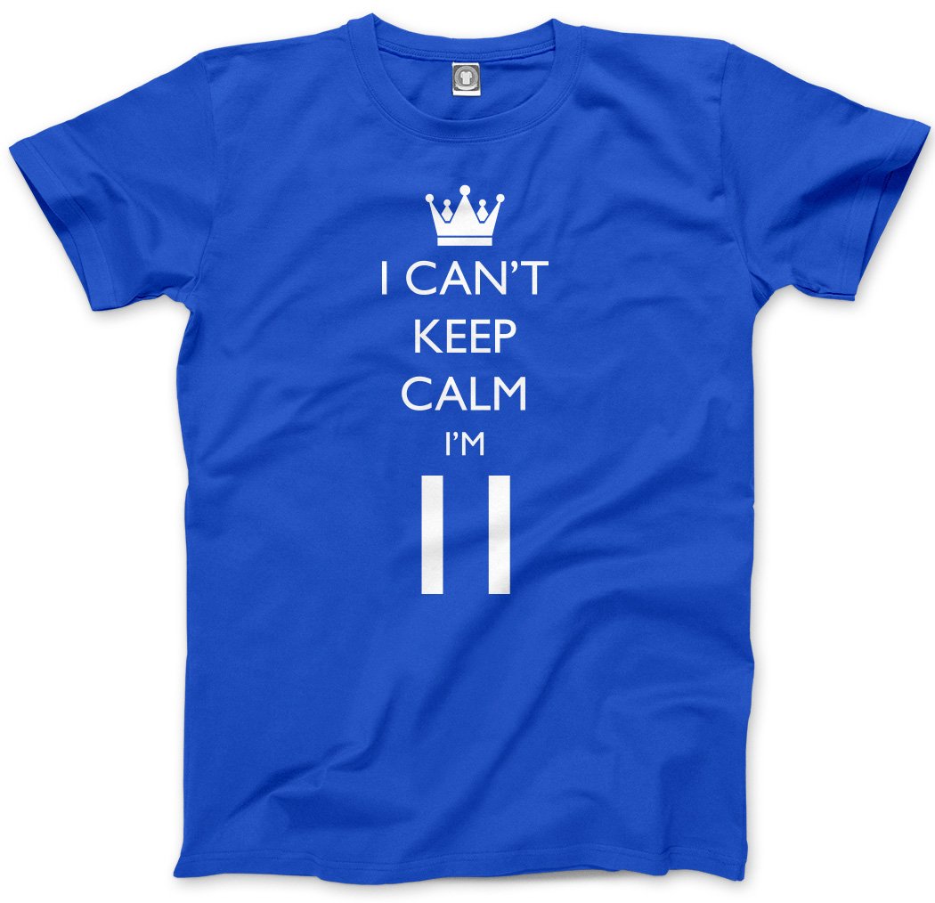 Hotscamp Blue I Can't Keep Calm I'm 11 Kids T-Shirt - 12-13 Years