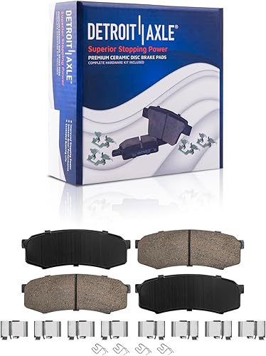 Miniatura 8 de Detroit Axle - Kit de frenos para Toyota Sequoia 2001 2002 2003 Rotores de freno de disco 4.7 pulgadas pastillas de freno de cerámica con reemplazo