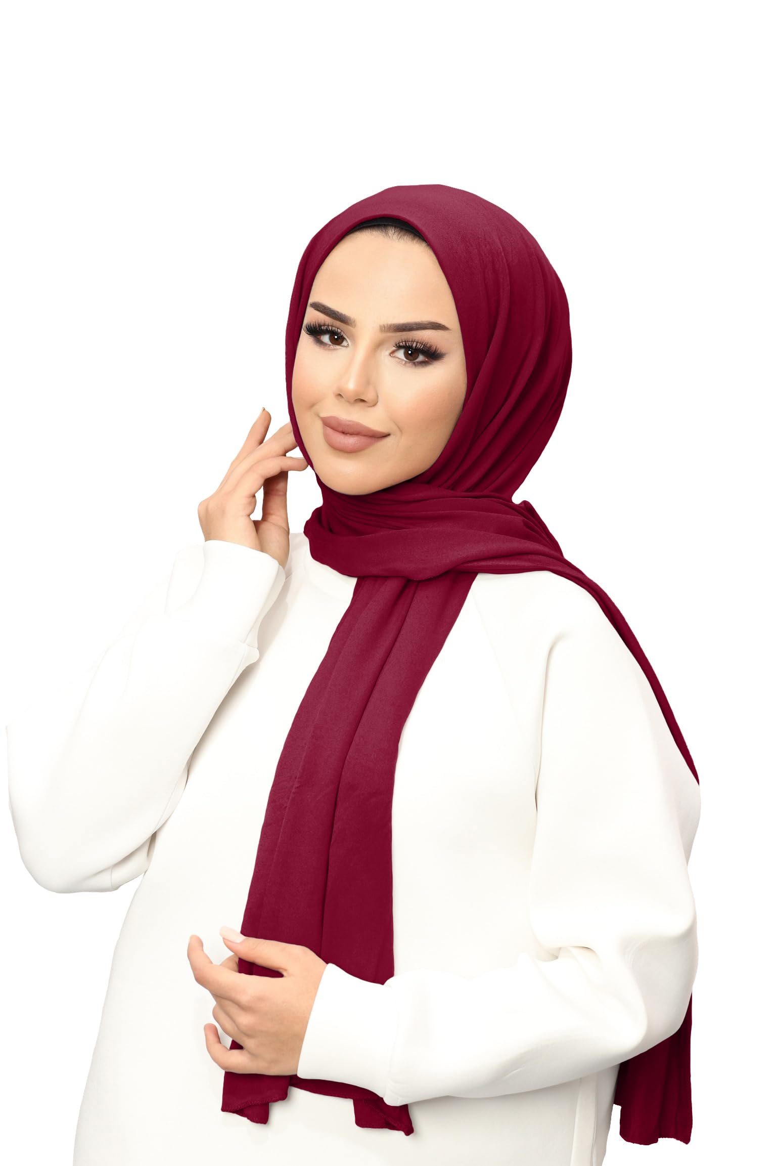 Hamishkane® Premium Jersey Ladies Scarves, Muslim Soft Stretchy Head Scarf for Women UK, Plain Gift Prayer Shawl Wrap Jersey Hijab, Modern Scarves for Women head Scarf