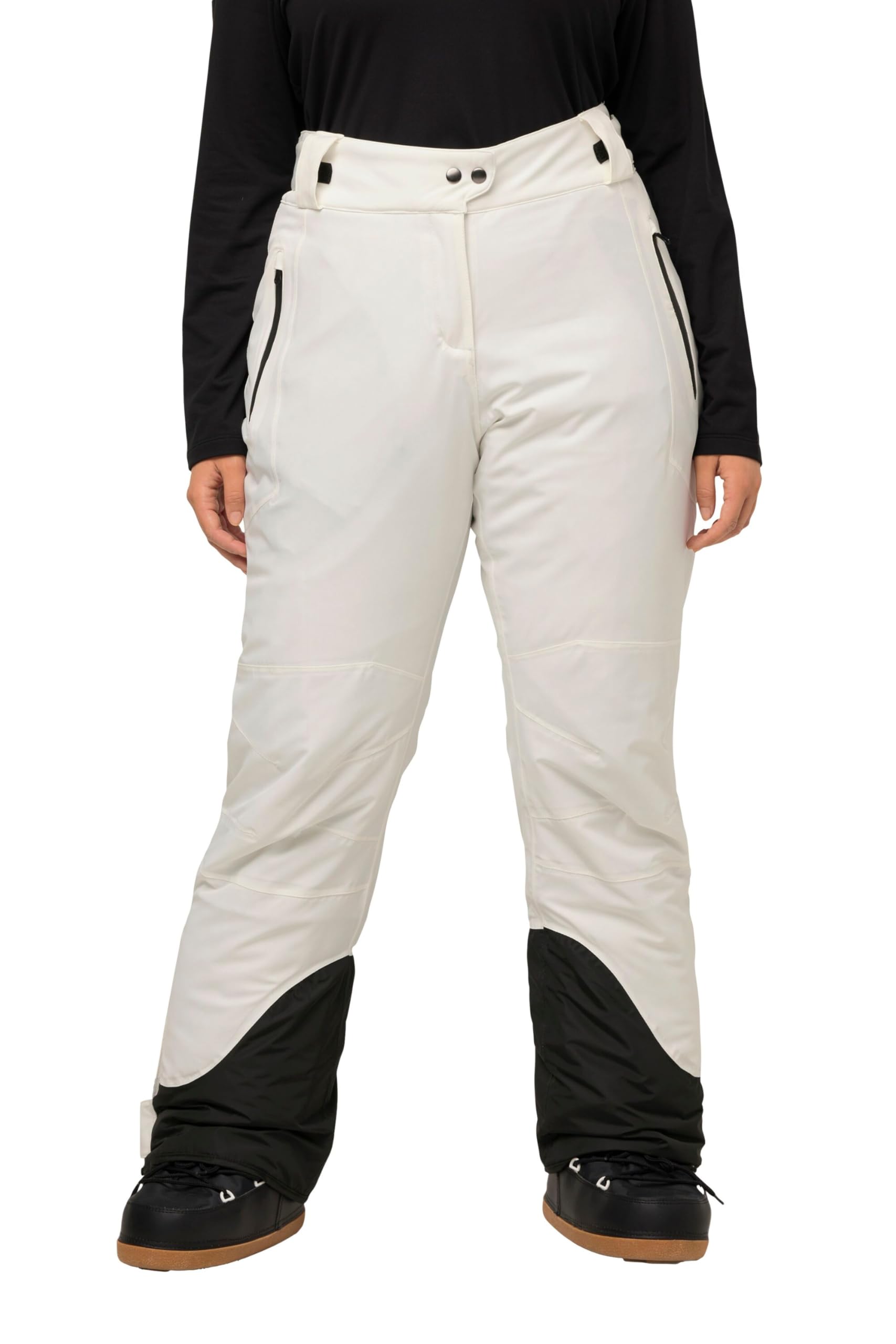 Ulla Popken Women's Functional Ski Trousers Waterproof Plain Trousers