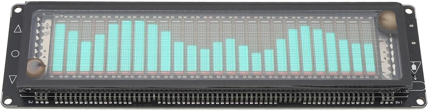 Music Spectrum Display, Sound Spectrum Analyzer with VFD Screen, Support Sound Control and Wired Control, Music Rhythm Analyzer for Phones Computers MP3 DVD