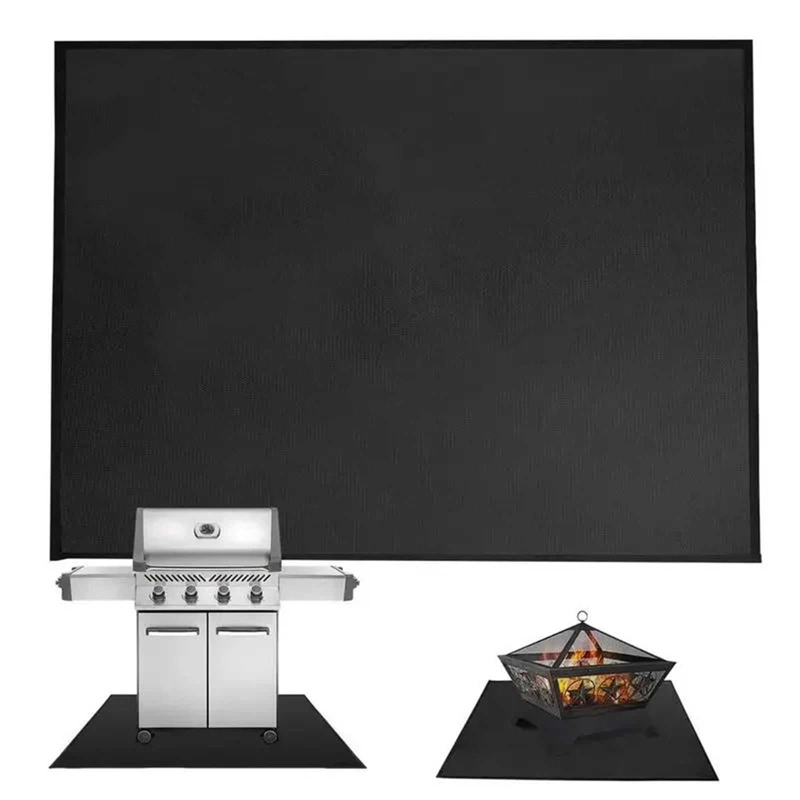 Tapis de Protection for Sol Gril extérieur, Ignifuge, résistant à l'huile, la Chaleur et l'eau(100 * 120cm)