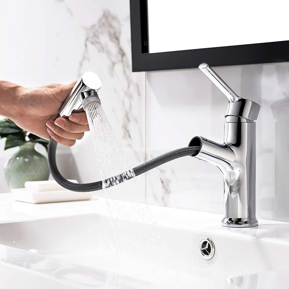 Buy Single Handle Bathroom Sink Tap One Hole Deck Lavatory Mixer Tap
