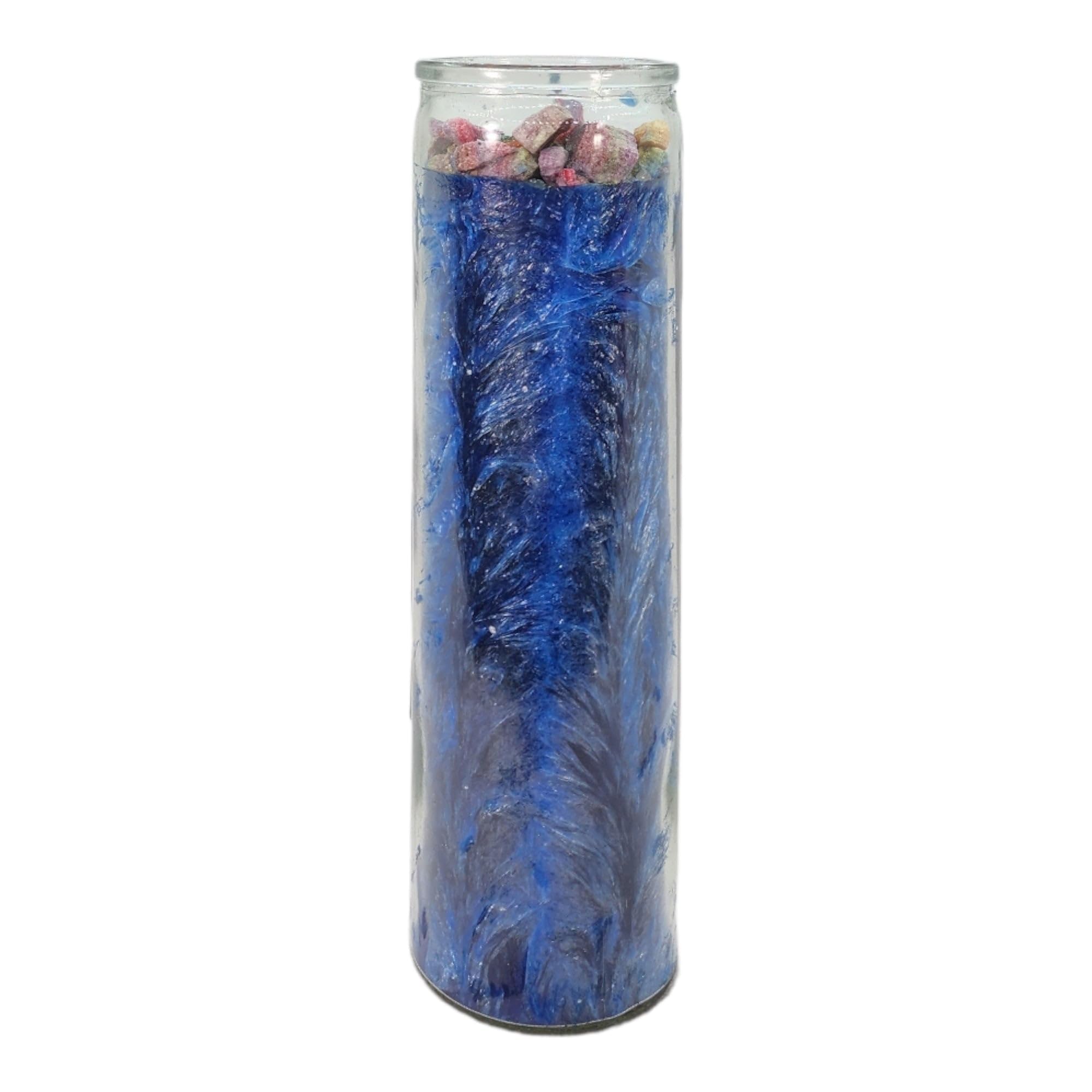 Law Stay Away-Palm Wax Spiritual Intention Spell Candle-[Blue] | Vela CASA ESOTERICA PERFUMADA- (ALEJAR LA Ley)