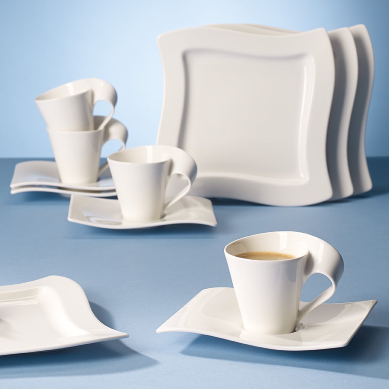 Villeroy & Boch 10-2525-9061 serwis do kawy, porcelana, biały, 39,00 x 29,00 x 22,00 cm, 12 sztuk