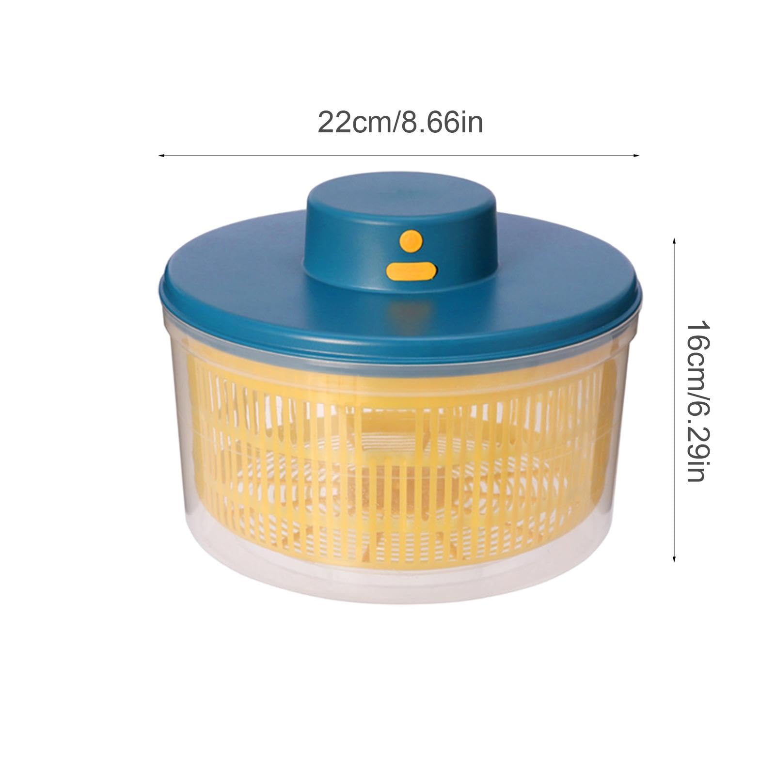 Mélangeur électrique à Drainage Rapide, séchoir à Salade et légumes | Séchoir à légumes d'une capacité de 3 L | Mélangeur électrique à Chargement USB sécurisé pour Un séchage Efficace