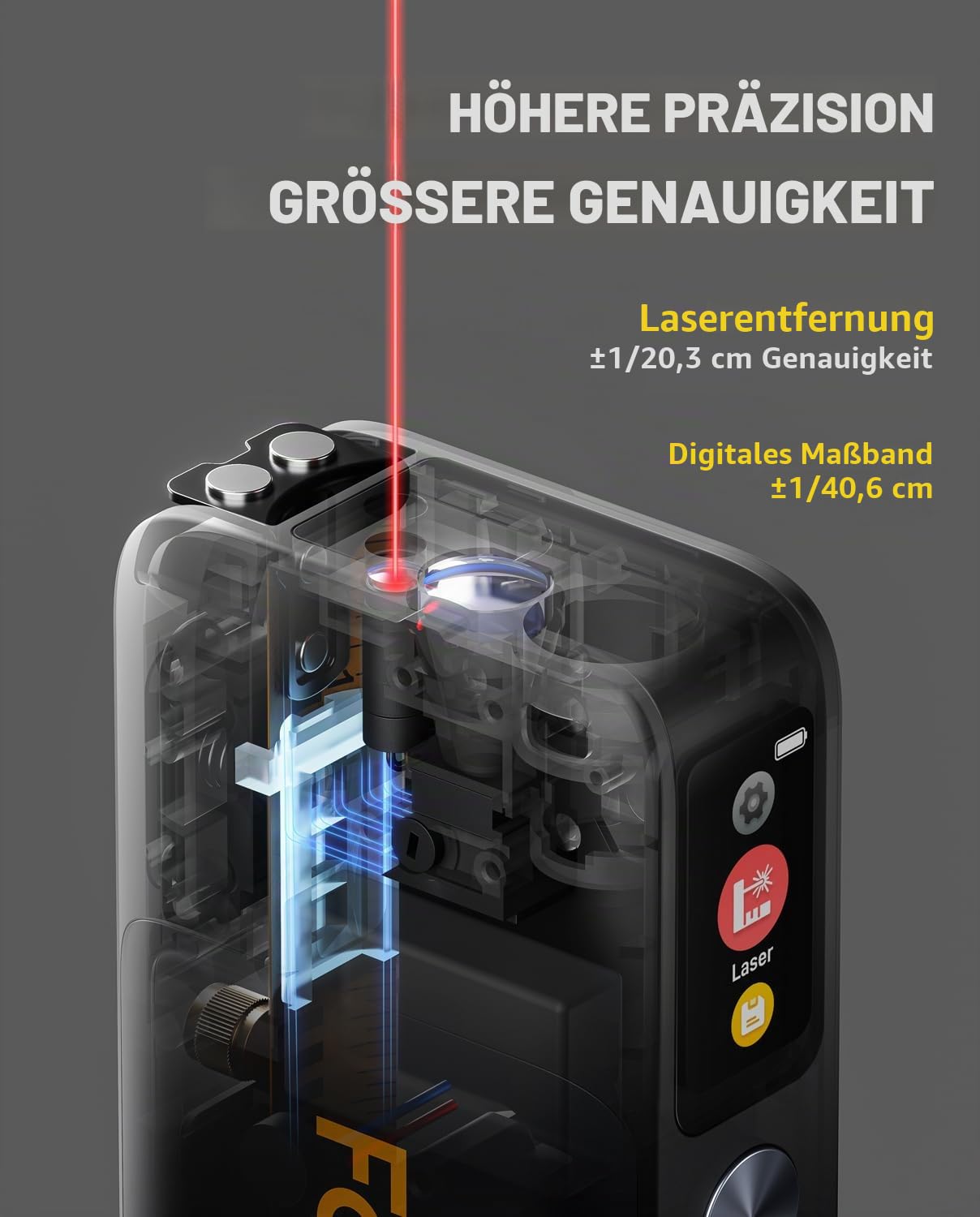 Fanttik C8 Nano Elektrische Schere & Fanttik A10 Pro 2-in-1 Digitales Laser Entfernungsmesser