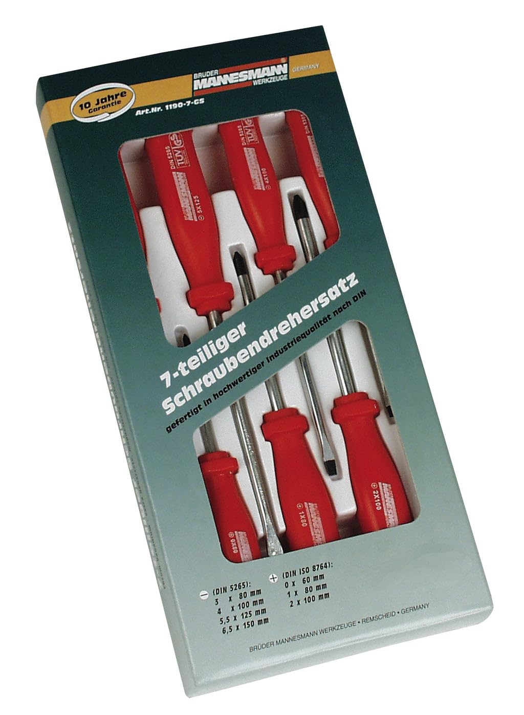 Brüder Mannesmann Schraubendrehersatz, 7-teilig | M 1190-07-GS