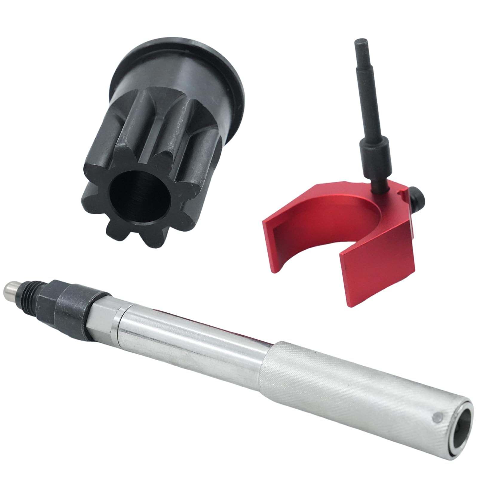 Torquizo J-42083 Automatic Timing Pin & 9U-7227 Injector Height Adjustment Gauge Tool and Engine Barring Socket for Caterpillar CAT 3406E C-16 C-15 OE# J-42083(Set of 3)