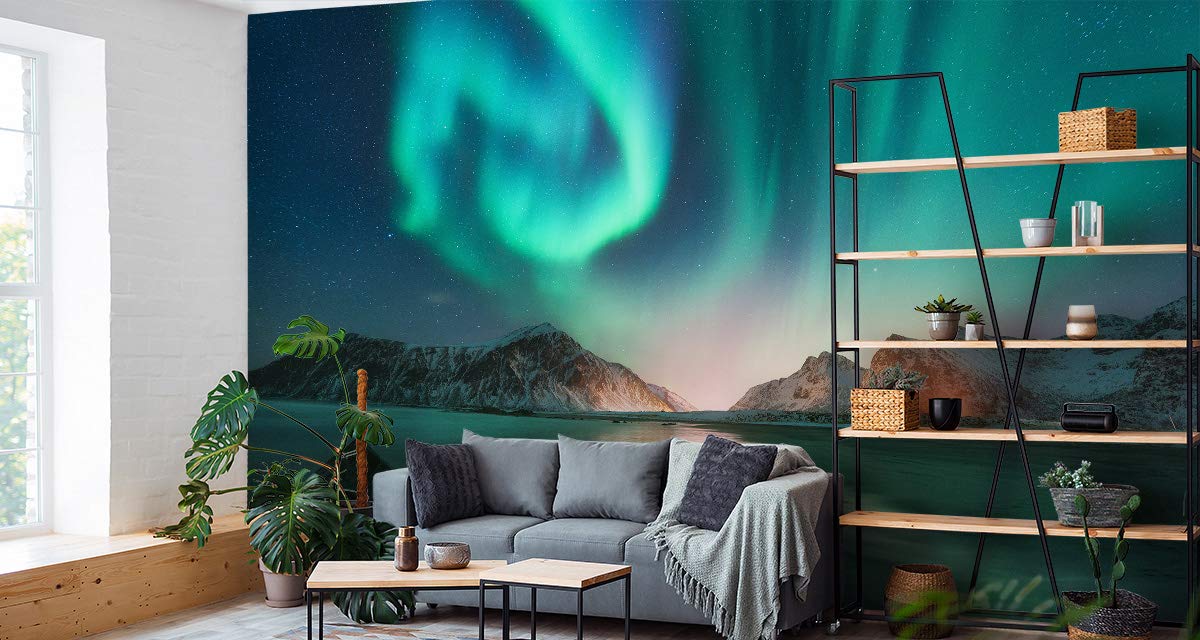 Aurora Boreale Dallo Spazio Carta Da Parati Aurora Boreale Carta Da