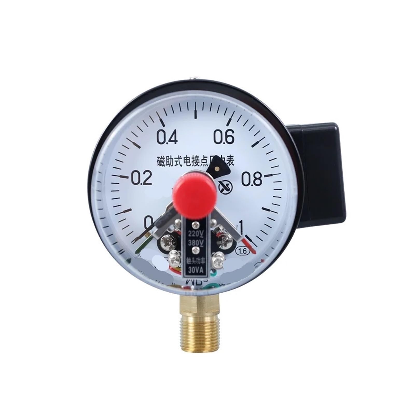 DZNDM0EVT Vacuum Pressure Gauge Magnetic Electrical Contact Pressure Gauge YXC-100 For Vacuum Pressure Multiple Sizes(0-1Mpa)