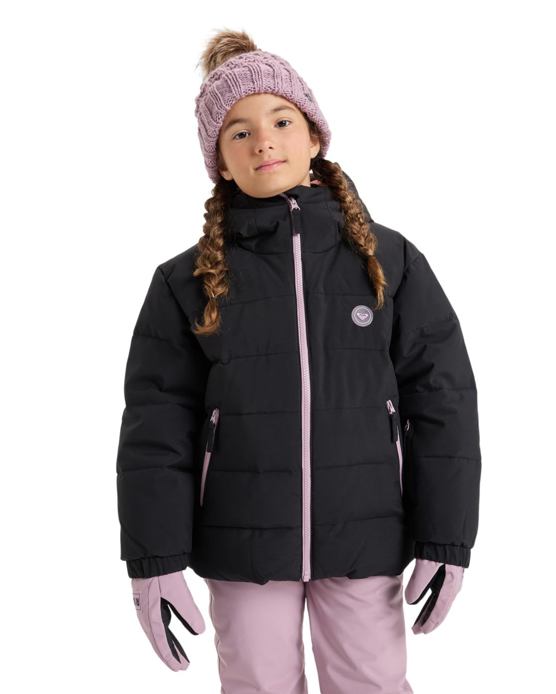 Roxy Girls Black Kids' Snowyhill Ski Jacket in Size 13 - 14 Years, Sports Direct