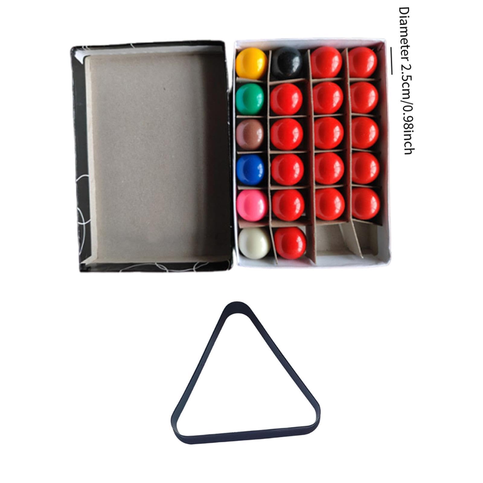 Perfk 22 Mini Boules de Billard avec Triangle 2,5 cm Ensemble Complet
