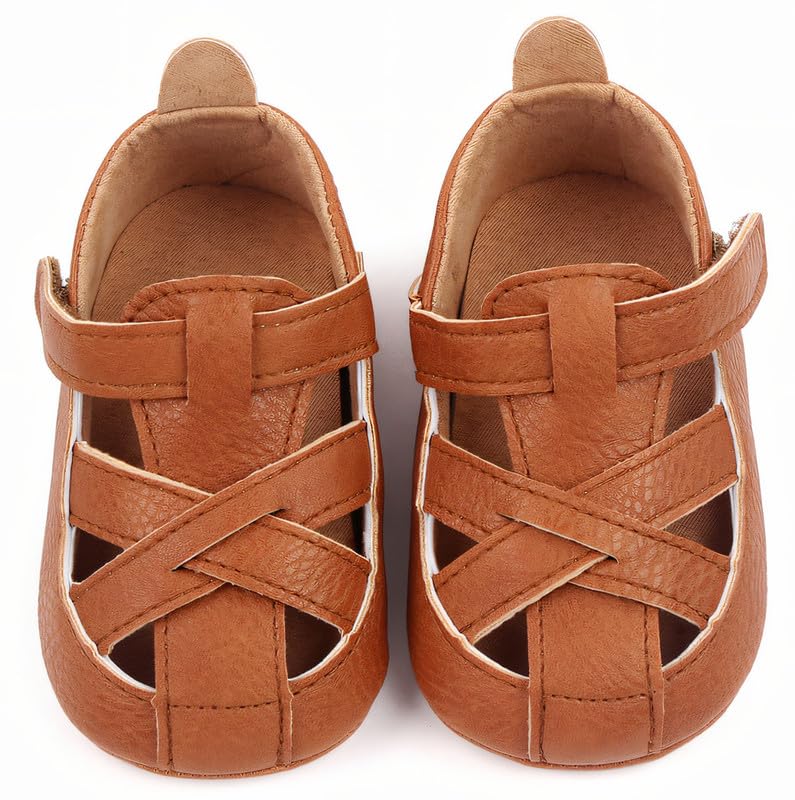 QIETION Baby Infant Boys Girls Summer Beach Sandals Breathable Athletic Anti-slip Soft Sole Newborn First Walker Crib Shoes4