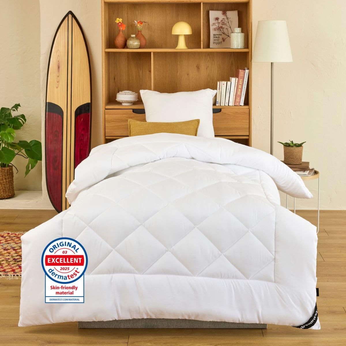 Dreamway - Edredón Cama 80 Entretiempo, Relleno Nórdico 135x200 cm de Fibra 300 gsm - Edredon Nordico Infantil Cama 80x190, Ligero, Suave, Transpirable para Otoño e Invierno OEKO-TEX STANDARD 100