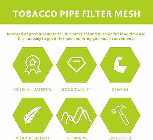 Miniatura 14 de 40 pantallas de tazón de 3/4 pulgadas de malla de acero inoxidable con diseño cónico, tamaño de 0.75 pulgadas, junto con una herramienta de limpieza