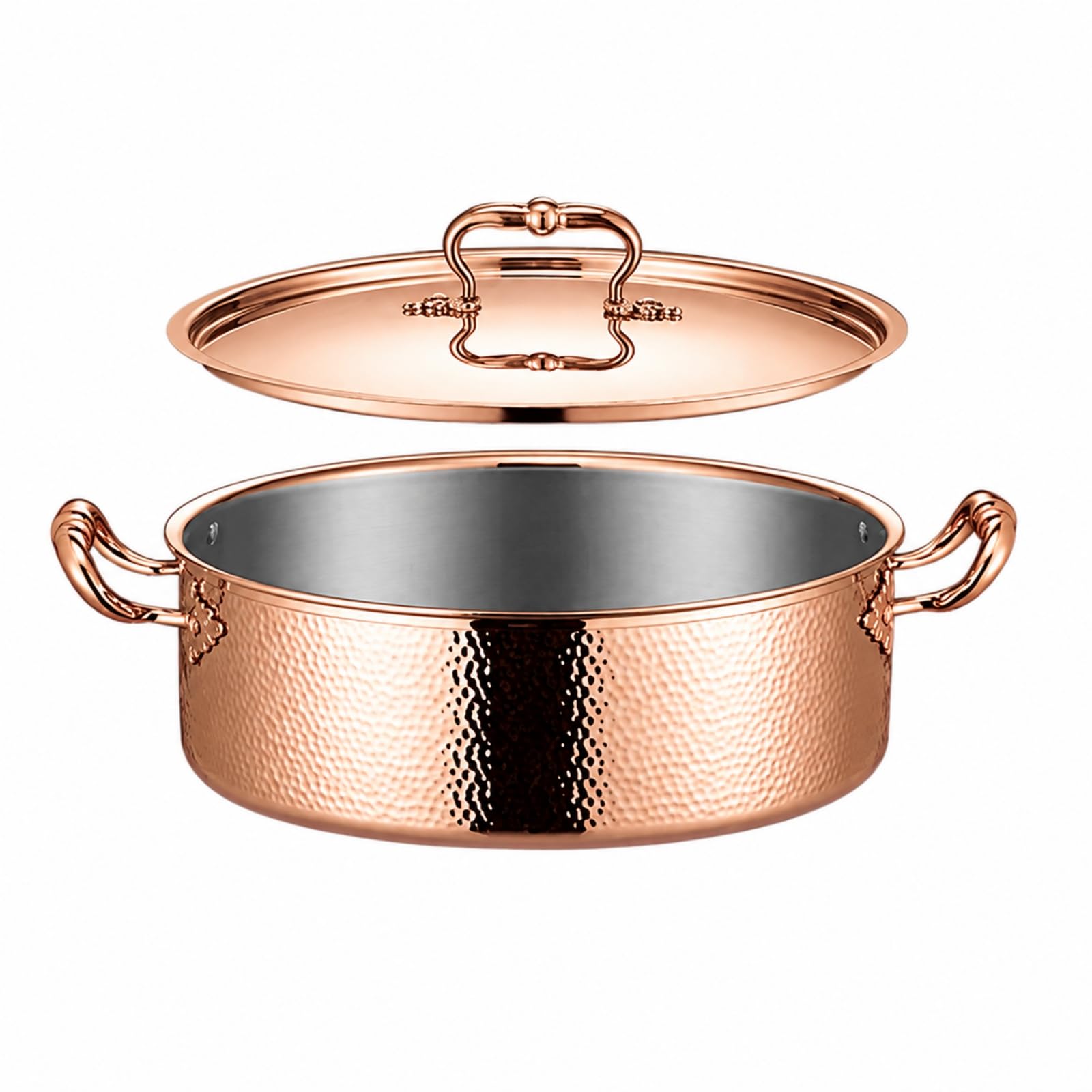 Lebensmittelecht Hot Pot Topf, Roségold, 26CM